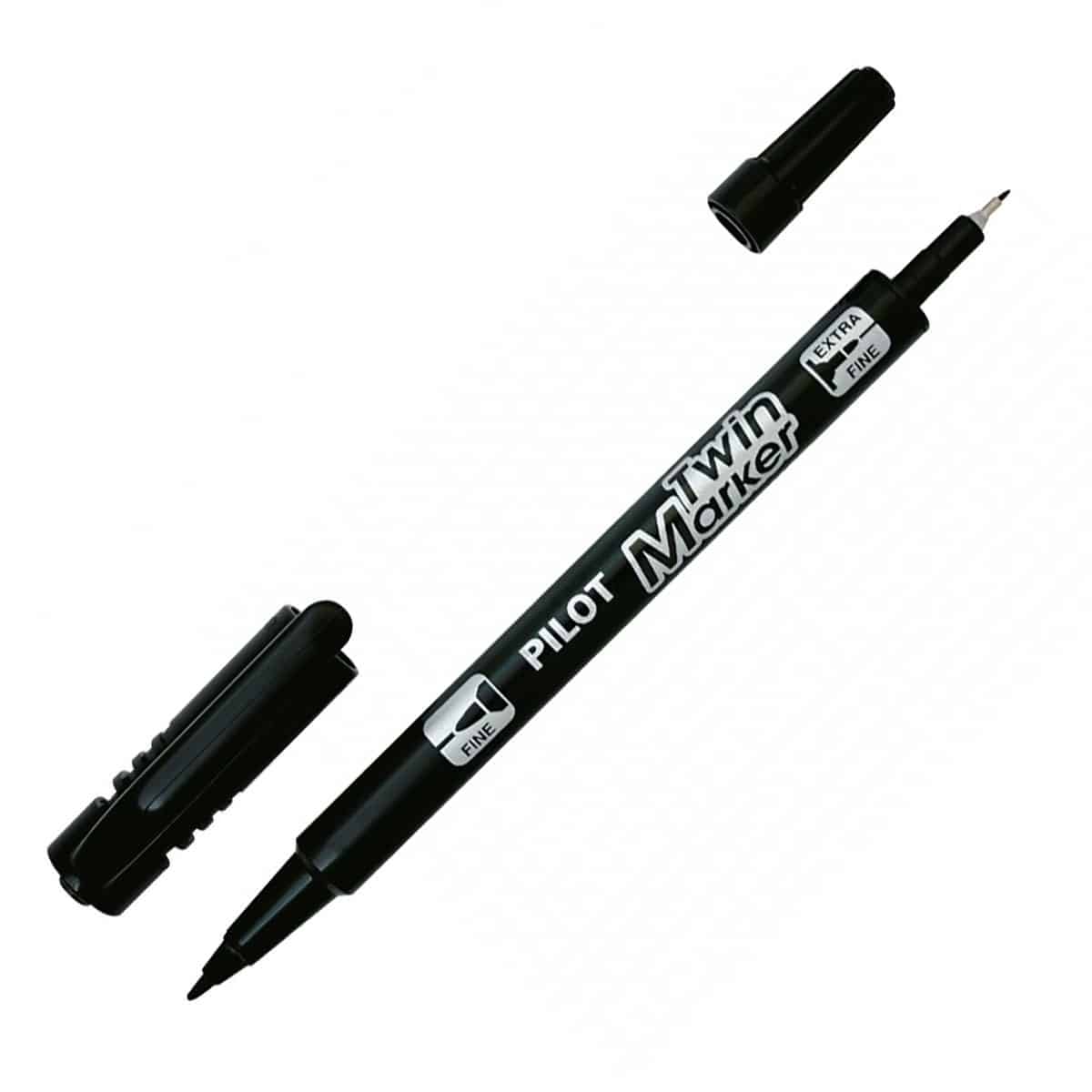 Pilot Twin Marker - Pennarello indelebile - Punta extra fine/fine 