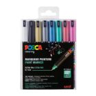 Posca PC1-MR Set di pennarelli metallici – 8 pezzi