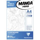 Clairefontaine Carta Manga - Carta storyboard A4 - layout 6 volte
