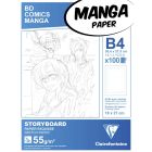 Clairefontaine Carta Manga - Carta storyboard B4 - Layout 6 volte
