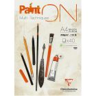 Clairefontaine Paint-ON Blocco A4 - Bianco