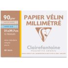 Clairefontaine Carta quadrettata velina A4 - 12 pezzi