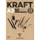 Clairefontaine Blocco A3 di carta Kraft - Marrone