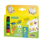 Javana texi max Sunny - Set di 5 pennarelli per tessuti leggeri