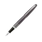 Pilot MR Retro Pop Penna stilografica - Grigio - Anello pied de poule - Medio