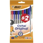 BIC Cristal penne a sfera 8 + 2 pezzi