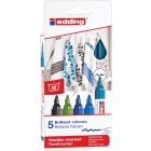 Edding 4500 Set di marcatori tessili di 5 colori freddi