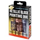 Essdee Block Printing Ink Metallic set di 3 colori - 100ml