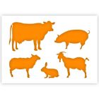 Stencil animali della fattoria in 3 dimensioni