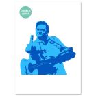 QBIX Stencil Johnny Cash - Formato A3 - 2 strati