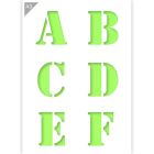 QBIX Stencil per lettere - A B C D E F - Formato A3