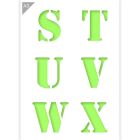 QBIX Stencil per lettere - S T U V W X - Formato A3