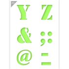 QBIX Stencil per lettere - Y Z & @ - Formato A3
