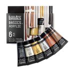 Liquitex Basics Set di colori acrilici di 6 colori metallici - 22ml