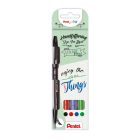 Pentel Pennello Penna 4 colori Nero/Rosso/Blu/Verde