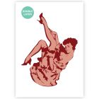 Stencil Ballerina Burlesque - formato A3 - 2 strati