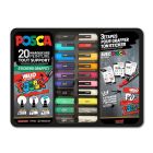 Posca Set di adesivi Graffiti in valigetta metallica - 20 pezzi