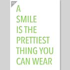 QBIX Stencil A Smile is the Prettiest Thing You Can Wear - Formato A3