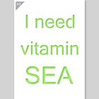 QBIX Stencil I Need Vitamin Sea - Formato A3