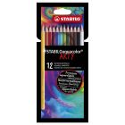 STABILO Aquacolor matite acquerello set di 12 colori