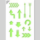 QBIX Stencil Frecce - Formato A3