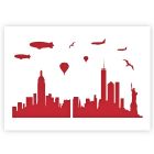 QBIX Stencil New York City Skyline - Formato A3