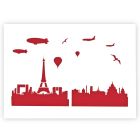 A3 Paris City Skyline Stencil