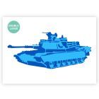QBIX Stencil per carro armato di guerra - Formato A3 - 2 strati