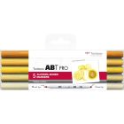 Tombow ABT PRO Set di marcatori con 5 tonalità di giallo