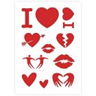 Stencil di San Valentino in 3 dimensioni