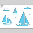 QBIX Stencil Barche - Formato A3