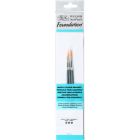 Winsor & Newton Foundation pennelli rotondi per acquerello set di 3 pezzi