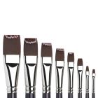 Winsor & Newton Galeria Pennello per pittura acrilica - piatto corto con manico lungo