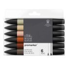 Winsor & Newton Promarker set di 6 colori della terra
