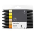 Winsor & Newton Promarker Set di 6 sfumature gialle