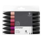 Winsor & Newton Promarker Set di 6 sfumature rosse