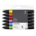 Winsor & Newton Promarker set di 6 tonalità luminose