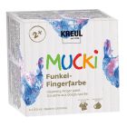 MUCKI - 4 set di colori a dita in madreperla da 150 ml