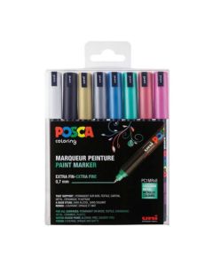 Posca PC1-MR Set di pennarelli metallici – 8 pezzi