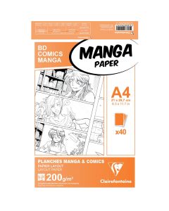 Clairefontaine A4 Carta Manga - 40 fogli - Neutra