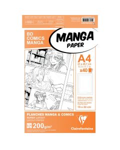Clairefontaine A4 Carta Manga - 40 fogli - Divisione 1 volta