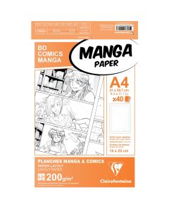 Clairefontaine A4 Carta Manga - 40 fogli - Layout 6 volte