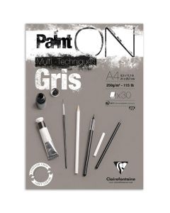 Clairefontaine Paint-ON Blocco A4 - Grigio