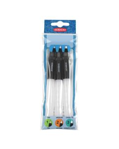 Derwent Aqua Brushes - Set 3 pezzi