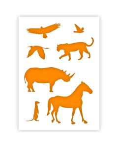Stencil animali africani in 3 dimensioni