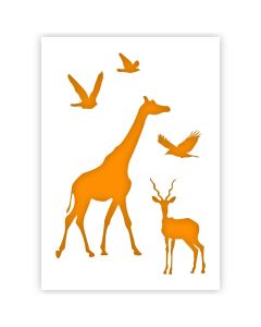 Stencil animali africani in 3 dimensioni