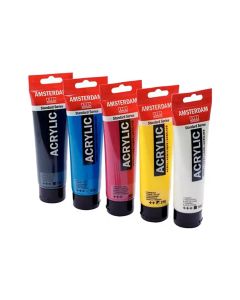 Amsterdam Set di 5 colori acrilici - 120ml