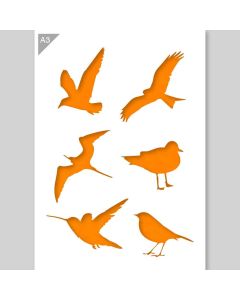 QBIX Stencil per uccelli - Formato A3