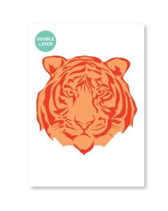 QBIX Stencil tigre - Formato A3 - 2 strati