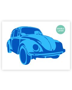 QBIX Stencil Maggiolino Volkswagen - Formato A3 - 2 strati